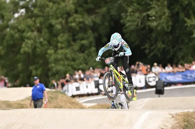 Airborne on the back straight